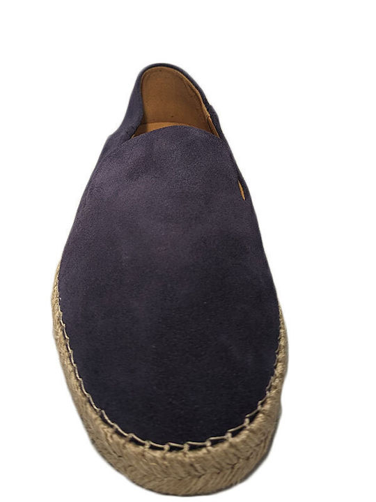 Stoff Herren Espadrilles in Blau Farbe