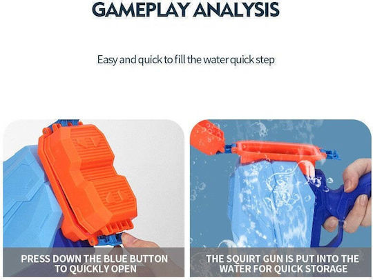 Water Gun Kids Tank Pool Beach Flippy 6 Years+ Quick Fill Blue 600ml
