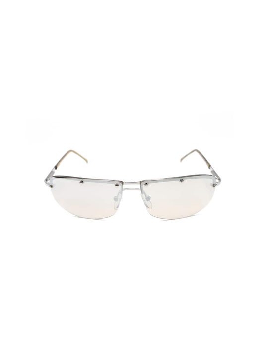 Carlo Rossi Sunglasses with Silver Metal Frame and Silver Gradient Mirror Lens PL.1002-C04