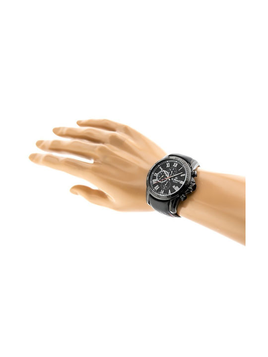 G.Rossi Herrenuhr 40mm Batterie mit Schwarz Lederarmband