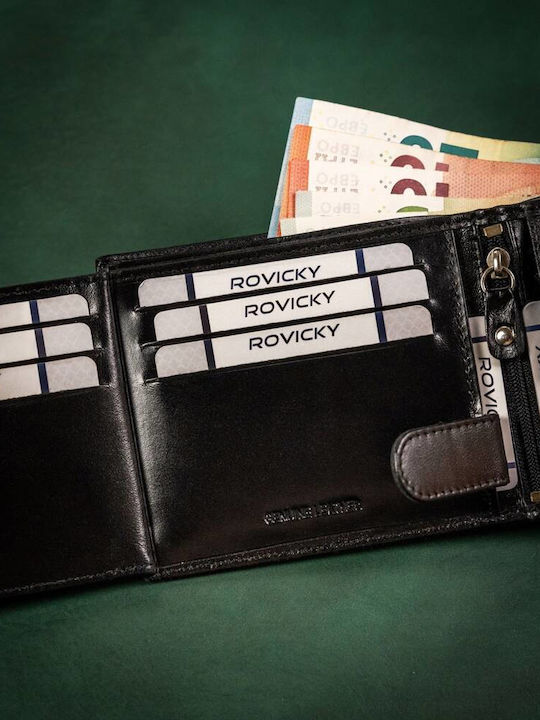 Σετ Δερμάτινο Ανδρικό Πορτοφόλι με RFID Μαύρο