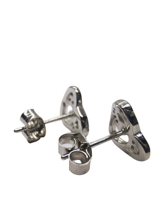 Earrings Silver 925 Woven Heart