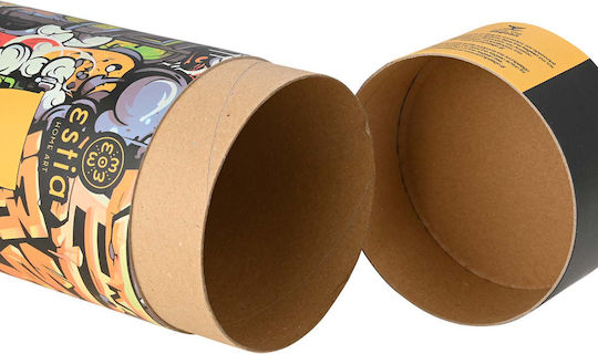 Estia Coffee Mug Save The Aegean Recyclable Glass Thermos Stainless Steel BPA Free 350ml Graffiti Rhythm with Straw