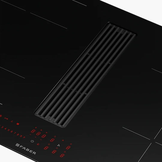 Faber Galileo Linear F830 Επαγωγική Εστία Αυτόνομη με Απορροφητήρα 83x52εκ.