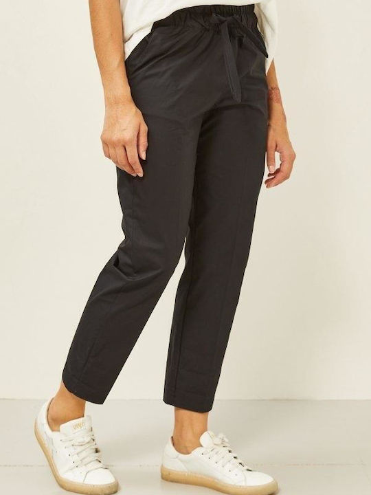 Souvenir Women's Fabric Trousers Black