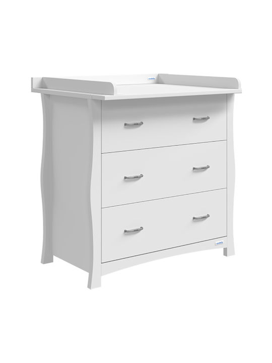 London Baby Dresser with 3 Drawers Ecru 94x50x91cm