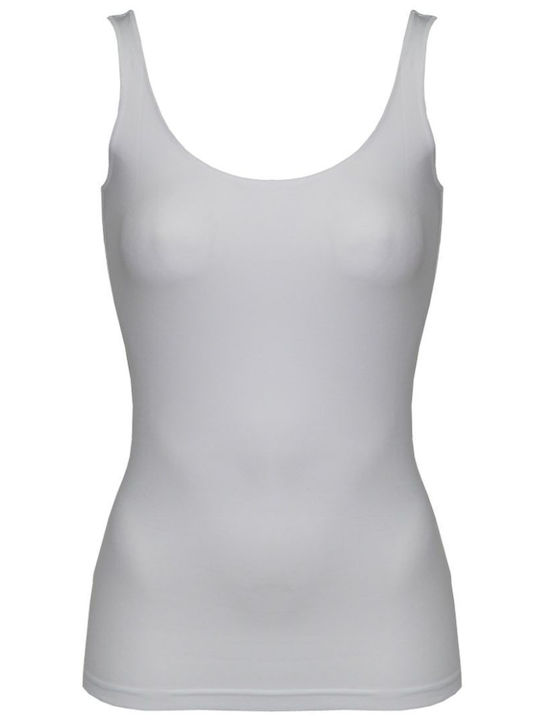 Fără mâneci Alb Tricou pentru femei