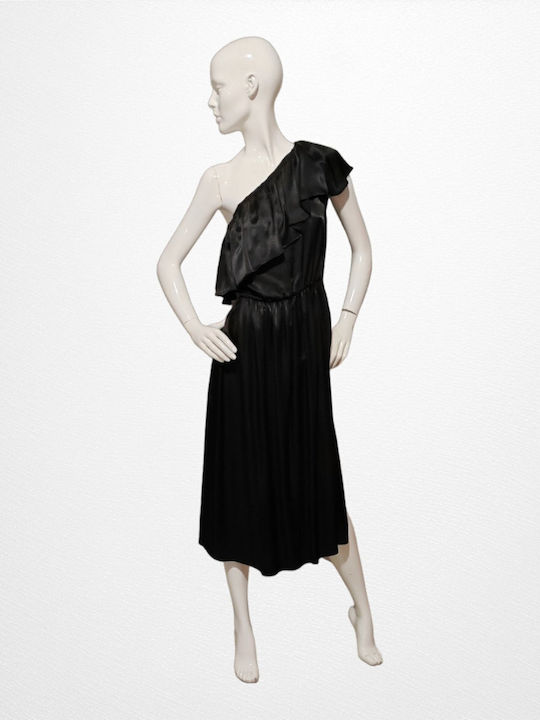 Oscar De La Renta Dress with Ruffle Black