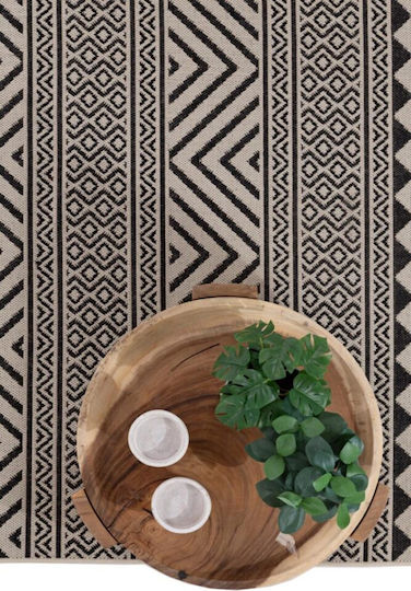 Royal Carpet Flox 7525W Χαλί Ορθογώνιο Καλοκαιρινό Ψάθινο Black 67x140cm