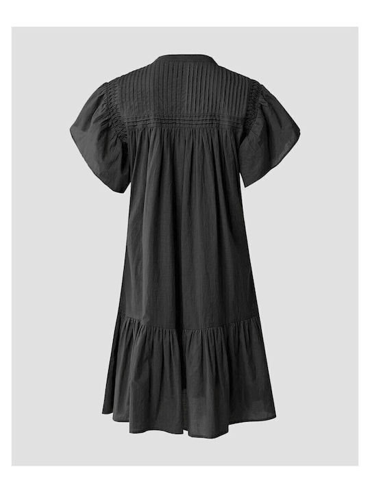 Sommer Mini Damenkleid mit Rüschen Schwarze