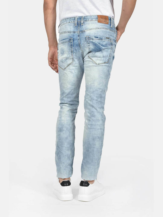 Herren Jeanshosen Elastisches Slim Anwendung Hellblau