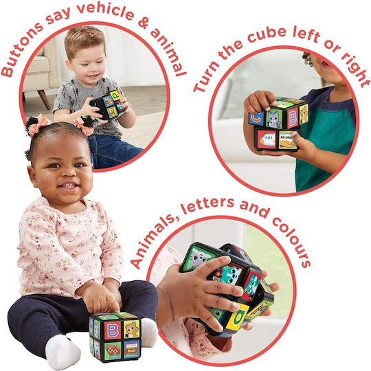 Vtech Aktivitätswürfel Interactive Toy Educational Cube 7.5 X 7.5 X 7.5 Cm mit Musik und Geräuschen für 18++ Monate