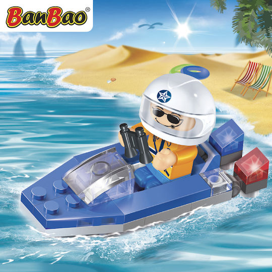 Banbao Cuburi De Construit Blue Boat Pentru 4+ Ani 19 Bucăți