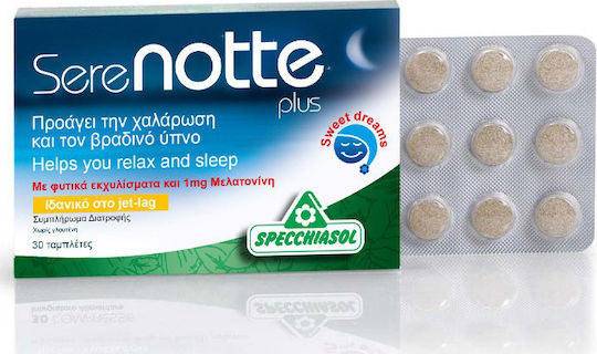 Specchiasol Serenotte Plus Supplement for Sleep 30 Tablets
