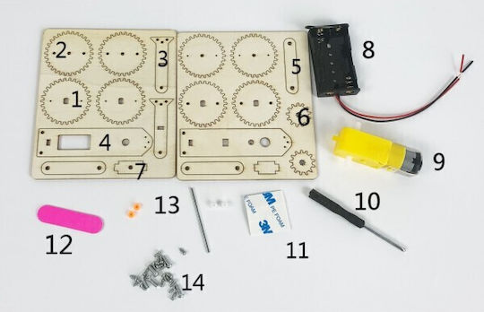 NGS Holz-Bauspielzeug Auto-Engineering-Kit Electric Gear