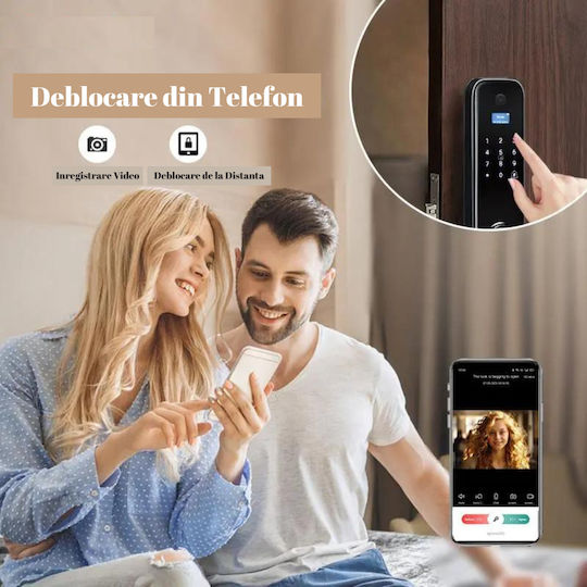 Electronic Lock in color Black with Connectivity Wi-Fi
