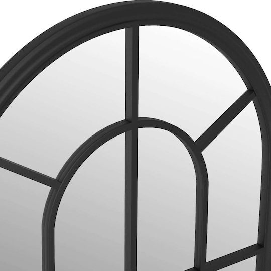 vidaXL Wall Mirror with Black Metallic Frame 45x60cm 1pcs