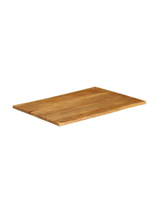 vidaXL Rectangular Table Surface made of Solid Wood Coffee 90x80x2.5cm 370771 1pcs