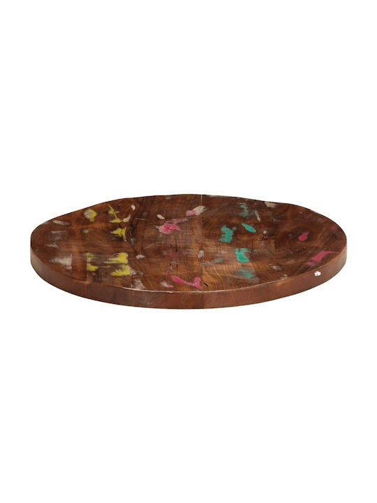 vidaXL Rund Tischoberfläche aus Massivholz Brown 50x50x1.5cm 370020 1Stück