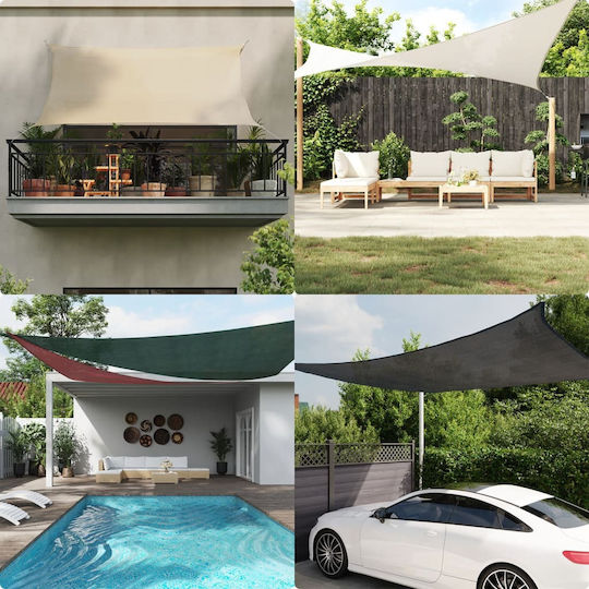 vidaXL Rectangular Shade Sail Gray 4x5m 160gr/m²