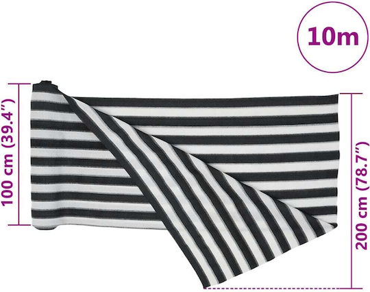 vidaXL Shade Net Gray in Roll 2x10m 75gr/m²