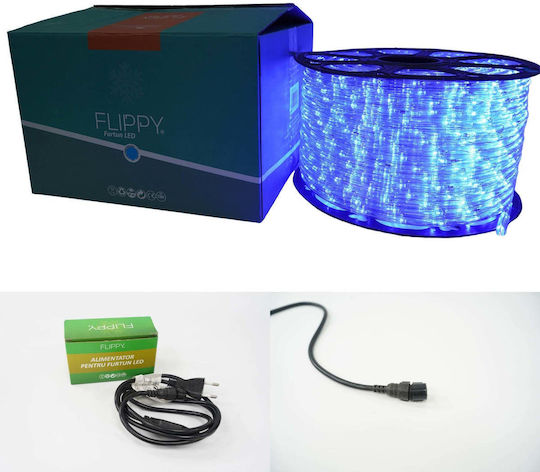 Țeavă luminată 240 Becuri 220V Roșu 10m IP65
