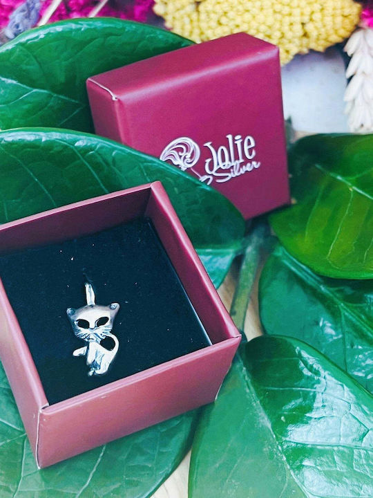 925 Silver Pendant Jolie Silver Cat Model 20 x 10 mm 1.3 g