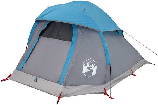 vidaXL Camping Tent Igloo Blue for 1 Person 130x250x97cm