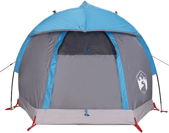 vidaXL Camping Tent Igloo Blue for 1 Person 130x250x97cm