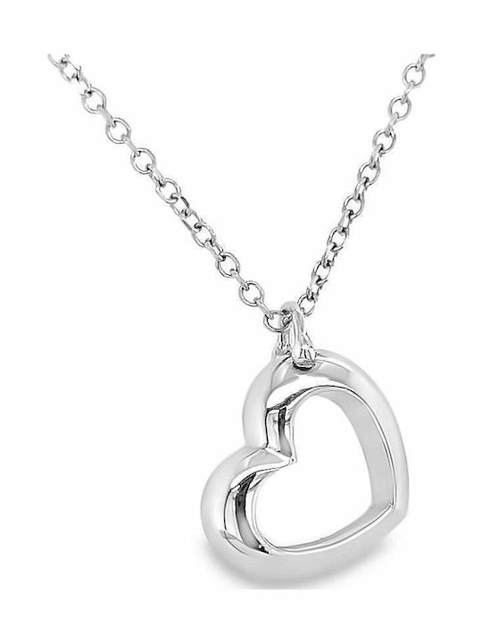 Xryseio Heart Charm in 18k White Gold