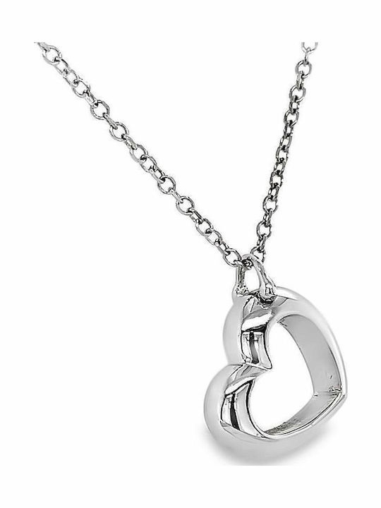 Xryseio Heart Charm in 18k White Gold