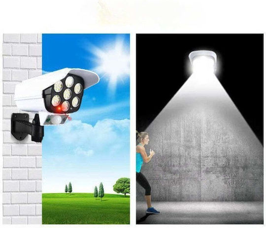 Camera de supraveghere falsă tip Bullet Camere de supraveghere simulare Alb