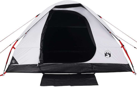 vidaXL Campingzelt Igloo Weiß mit Doppeltuch für 4 Personen 274x213x150cm