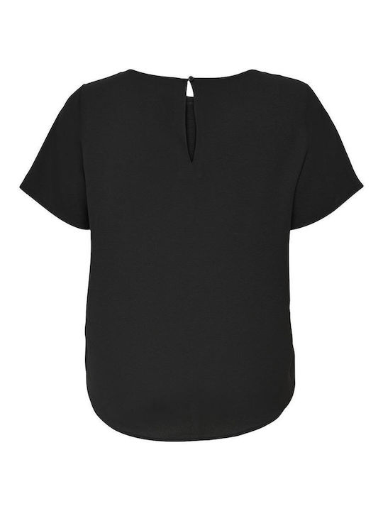 Only Damen Bluse Kurzärmelig Black