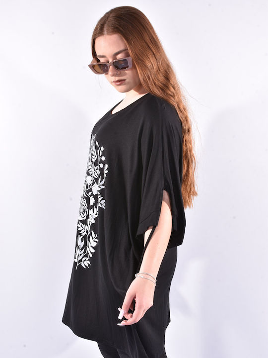 Women's Blouse Short Sleeve Black
