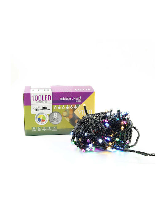 100 Λαμπάκια LED 10μ. Πολύχρωμα σε Σειρά