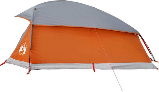 vidaXL Camping Tent Igloo Gray for 1 Person 244x122x91cm