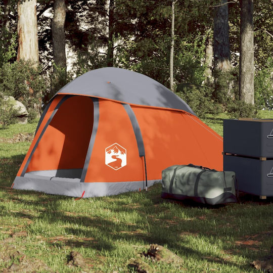 vidaXL Camping Tent Igloo Gray for 1 Person 244x122x91cm