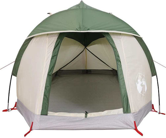 vidaXL Camping Tent Igloo Green for 1 Person 244x122x91cm