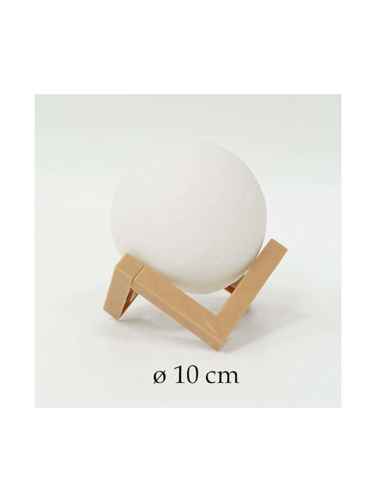 Διακοσμητικό Φωτιστικό LED Θερμό Λευκό Moon Light 10x10εκ.
