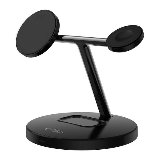 Tech-Protect Magsafe Ladegerät 15W Schwarzs (QI15W-A35 3in1 Magnetic)