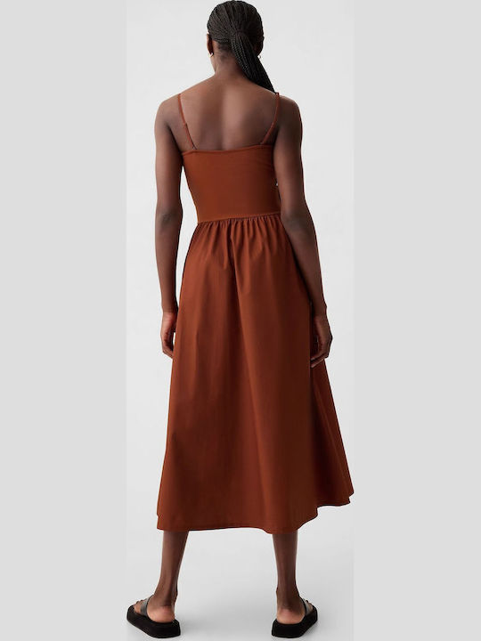 Summer Midi Dress Smoked Paprika Brown