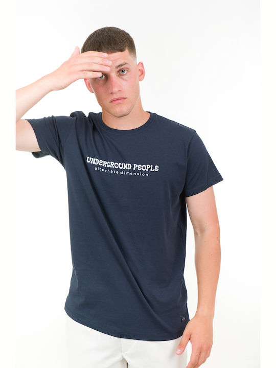 Van Hipster Herren T-Shirt Kurzarm Navy