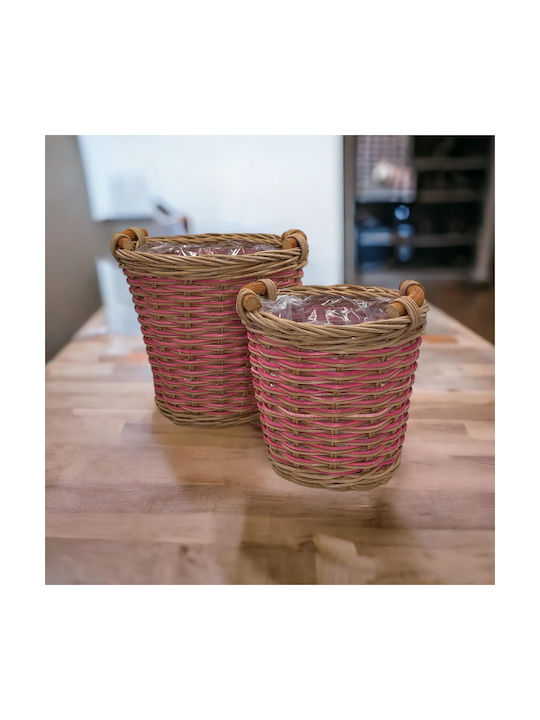 Mijoma Комплект 2 Саксии Пластмасови Brown-pink Mijoma Комплект 2 Саксии Пластмасови Brown-pink