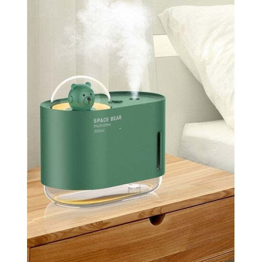 Umidificator spațial Flippy 300 ml verde cu ursuleț