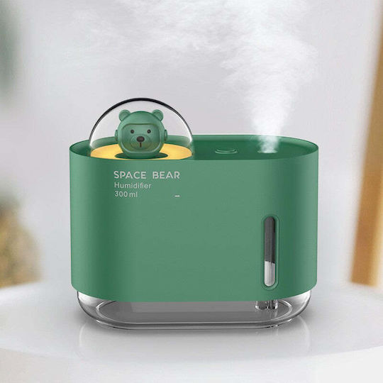 Umidificator spațial Flippy 300 ml verde cu ursuleț