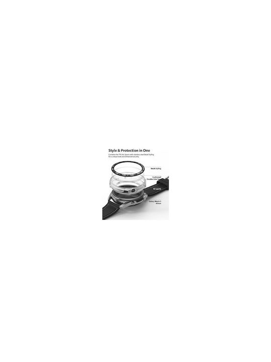 Ringke Air Sports + Bezel Styling Aluminum Combo Pack Силиконов Калъф в Черен цвят за Галакси Уотч 3 45 мм