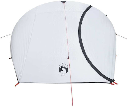 vidaXL Camping Tent Tunnel White for 4 People 405x285x143cm