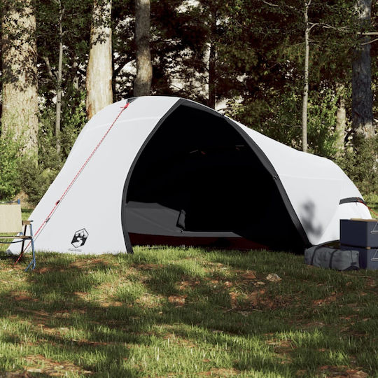 vidaXL Camping Tent Tunnel White for 4 People 405x285x143cm