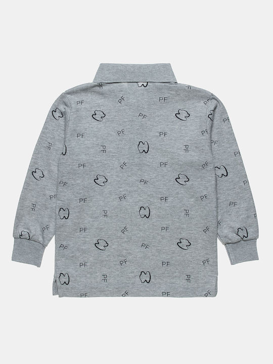 Alouette Kids Polo Long Sleeve Gray